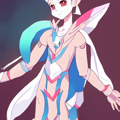 Prompt: illustration humanisation sylveon