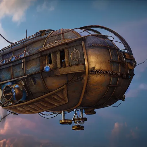 Prompt: steampunk airship above steampunk city, photo realistic, 4k, unreal engine, dynamic light, detailed