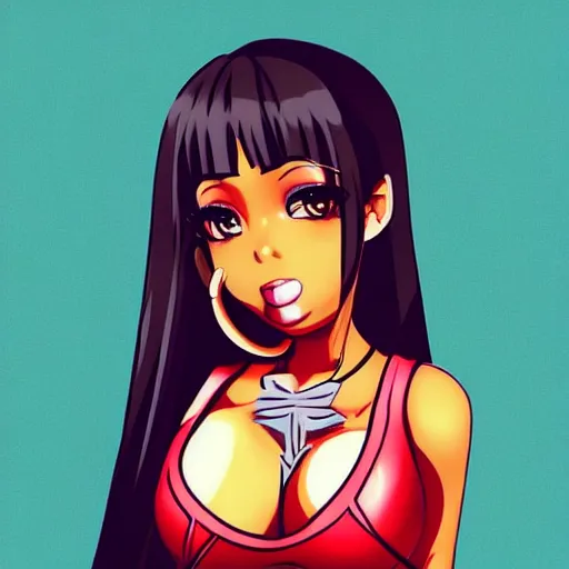 Prompt: “A full body anime illustration of Niki Minaj”