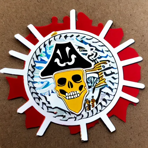 Image similar to die cut sticker, king of the pirates