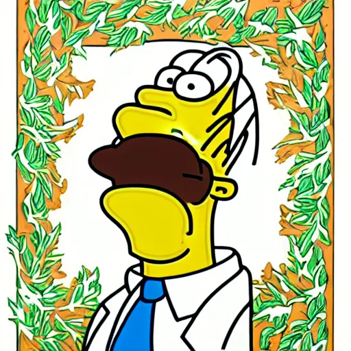 Image similar to highly detailed photograph of homer simpson as a bush