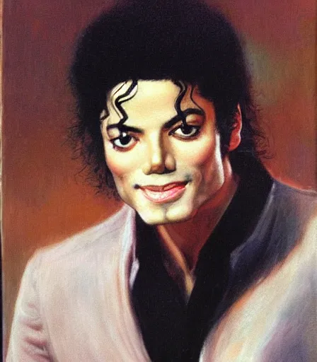 Image similar to portrait of michael jackson by ill cabot perry, high quality, high detail