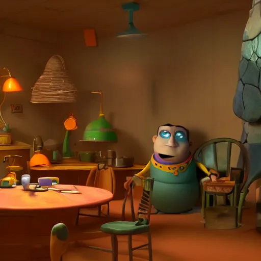 Image similar to pixar environment, renderman