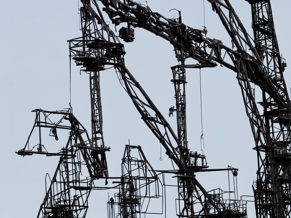 Image similar to industrial revolution crane, close up