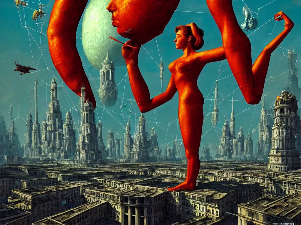 Image similar to highly detailed photo of communism, point of view : up, trending on deviantart, neo surrealism, sharp focus, 4 k, a lot of little details, octane, masterpiece, art by max ernst, art by jim burns