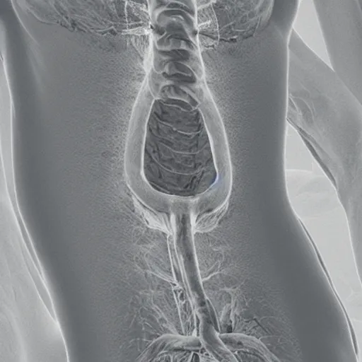 Image similar to Chest CT showing a banana lodged in the upper mediastinum