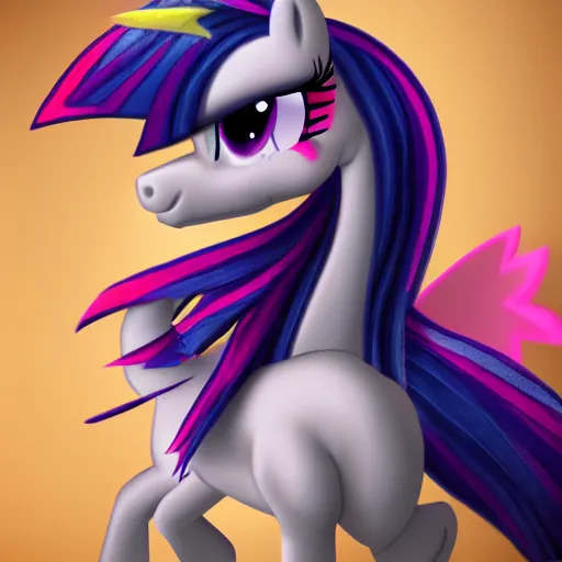 Detailed portrait of twilight sparkle from my little pony