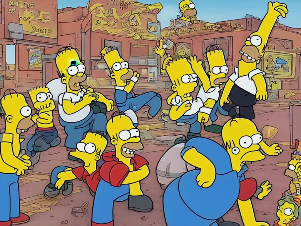 Prompt: Homer Simpson official GTA artwork