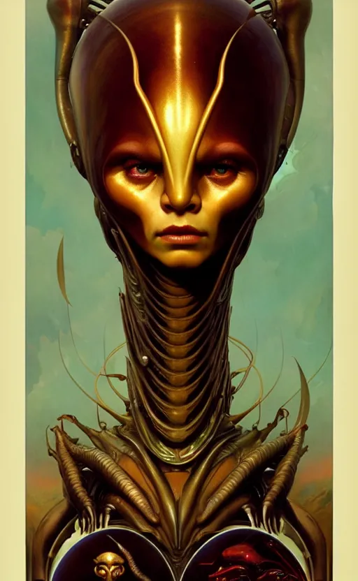 Image similar to exquisite imaginative alien creature poster art, humanoid, movie art, by lucusfilm, weta studio, tom bagshaw, alphonso mucha, james jean, frank frazetta, 8 k, denoised