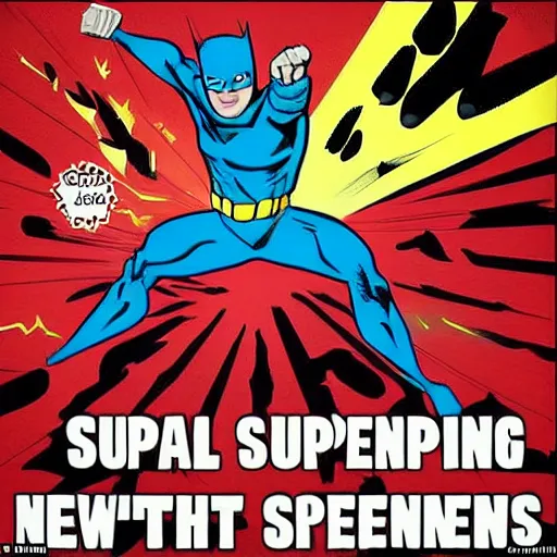 Image similar to this new super hero's name is captain amazing. his strengths include super strength, speed, and agility. he can fly and has x - ray vision