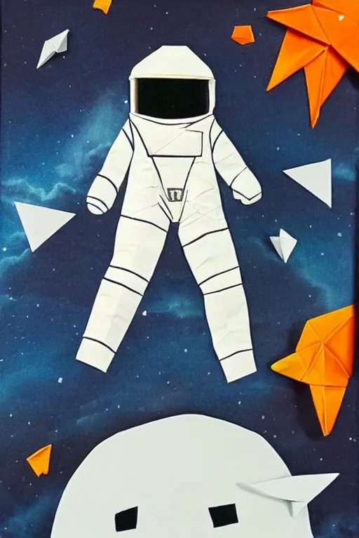 Image similar to origami astronaut