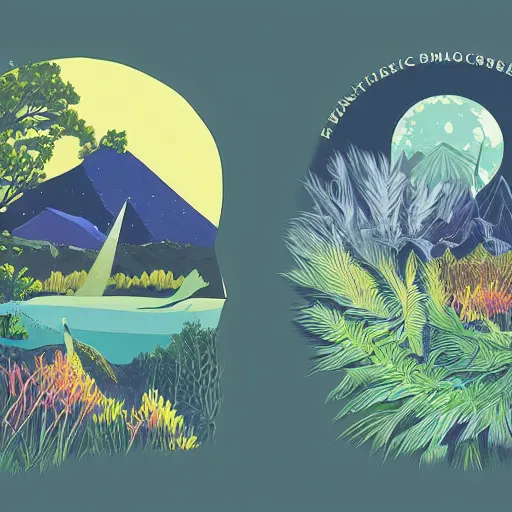 Image similar to Breathtaking nature inspired digital art tshirt trending on redbubble, masterpiece