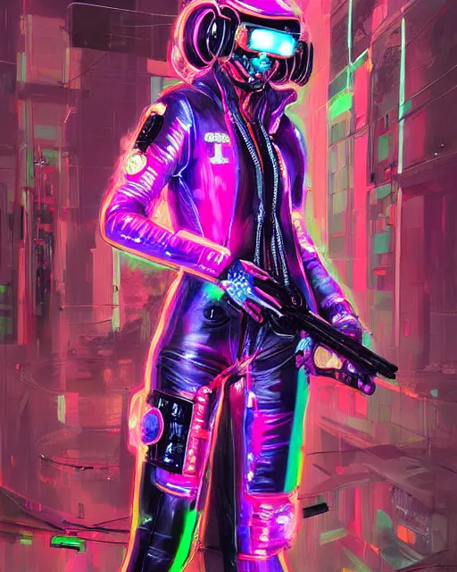 Image similar to detailed portrait Neon Operator Girl, cyberpunk futuristic neon, reflective catsuit, decorated with traditional Japanese ornaments by Ismail inceoglu dragan bibin hans thoma !dream detailed portrait Neon Operator Girl, cyberpunk futuristic neon, reflective puffy coat, decorated with traditional Japanese ornaments by Ismail inceoglu dragan bibin hans thoma greg rutkowski Alexandros Pyromallis Nekro Rene Maritte Illustrated, Perfect face, fine details, realistic shaded, fine-face, pretty face