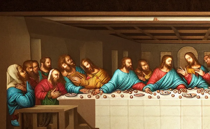 Prompt: last supper on a grain of rice, ultra detailed, high definition, photography