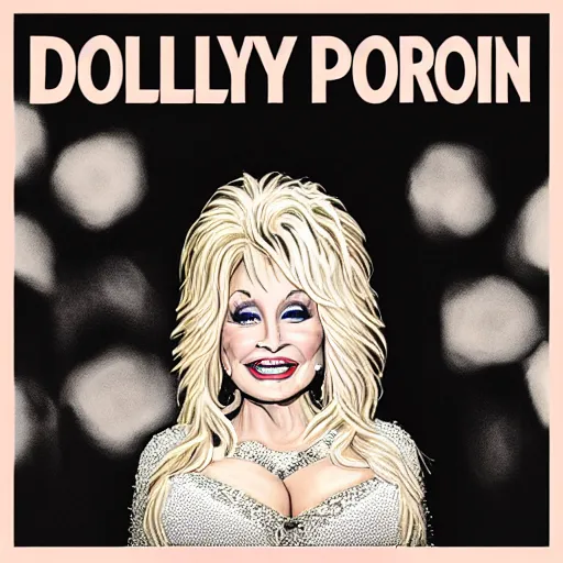 Prompt: dolly parton album art in the style of sheridan leather