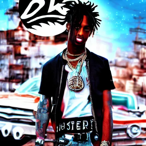 Image similar to playboi carti in diesel punk style digital art 4 k the detailed super realistic