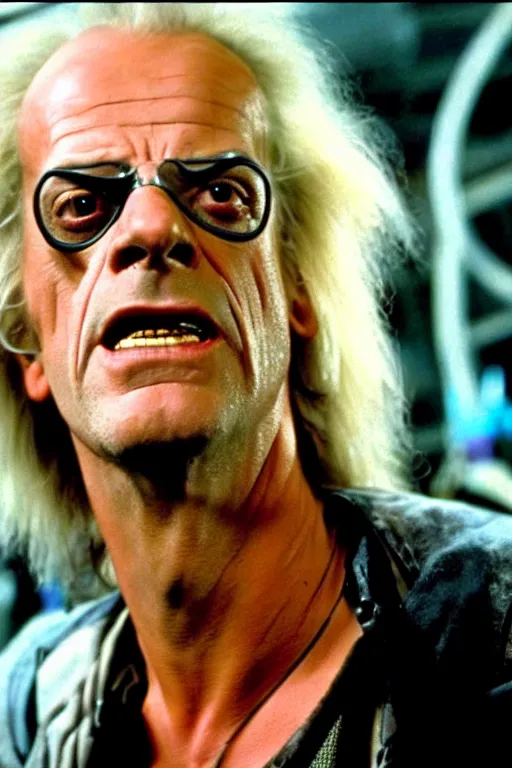 Image similar to christopher lloyd as doc brown back to the future, flux capacitor