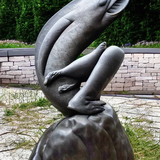 Image similar to fish, but it is a beautiful statue