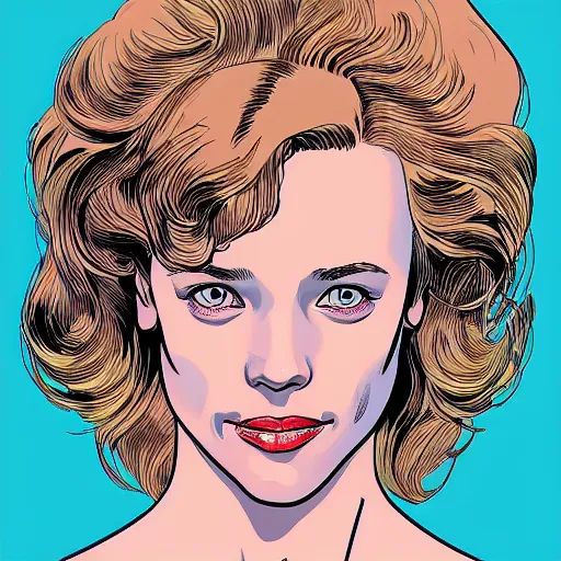 Image similar to rachel mcadams retro minimalist portrait by jean giraud, moebius starwatcher comic, 8 k