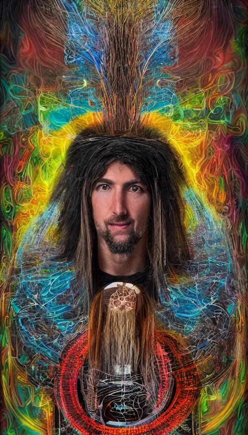 Image similar to portrait of a digital shaman, by burns jim