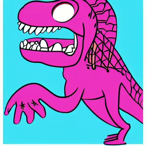 Image similar to cartoon of princess T-Rex