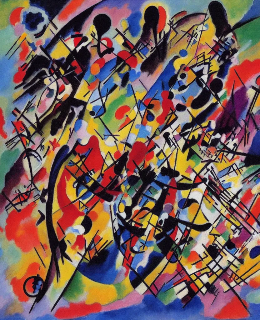 Image similar to painting by vasily kandinsky