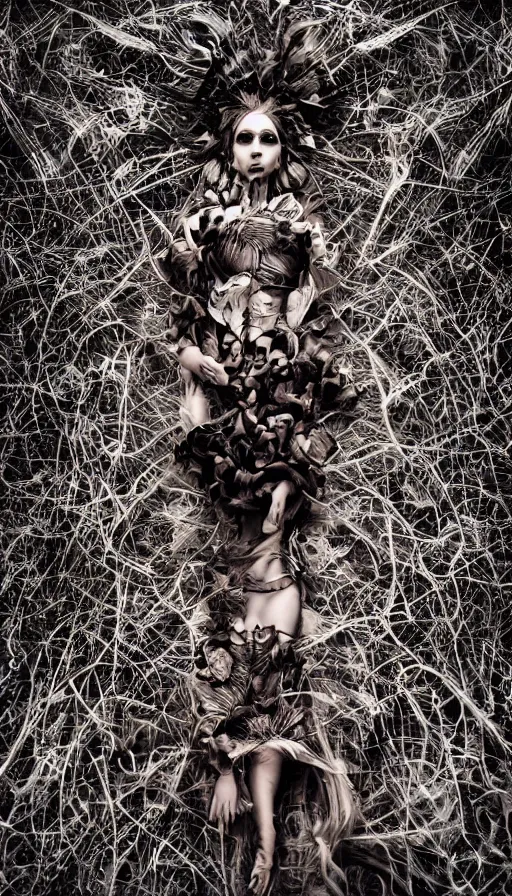 Image similar to techno artwork, by kirsty mitchell