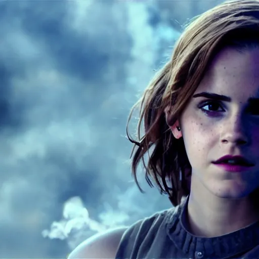 Prompt: Emma Watson Fire Godess, Epic pyrotechnics, 8k UHD, Epic lighting