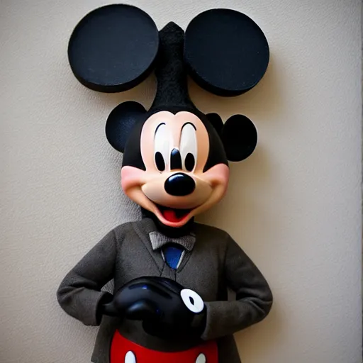 Prompt: mickey mouse taxidermy failure