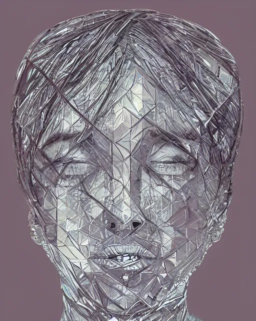 Prompt: portrait of a woman made of diamonds. intricate abstract. intricate artwork. by tooth wu wlop beeple dan mumford. trending on artstation