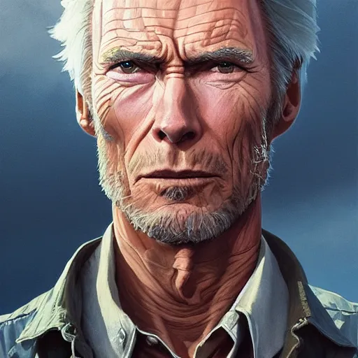 Prompt: highly detailed portrait, clint eastwood of cowboy, in gta v, stephen bliss, unreal engine, fantasy art by greg rutkowski, loish, rhads, ferdinand knab, makoto shinkai and lois van baarle, ilya kuvshinov, rossdraws, tom bagshaw, global illumination, radiant light, detailed and intricate environment