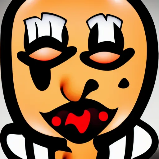 Prompt: emoji of a crying clown. high quality. emoji style.
