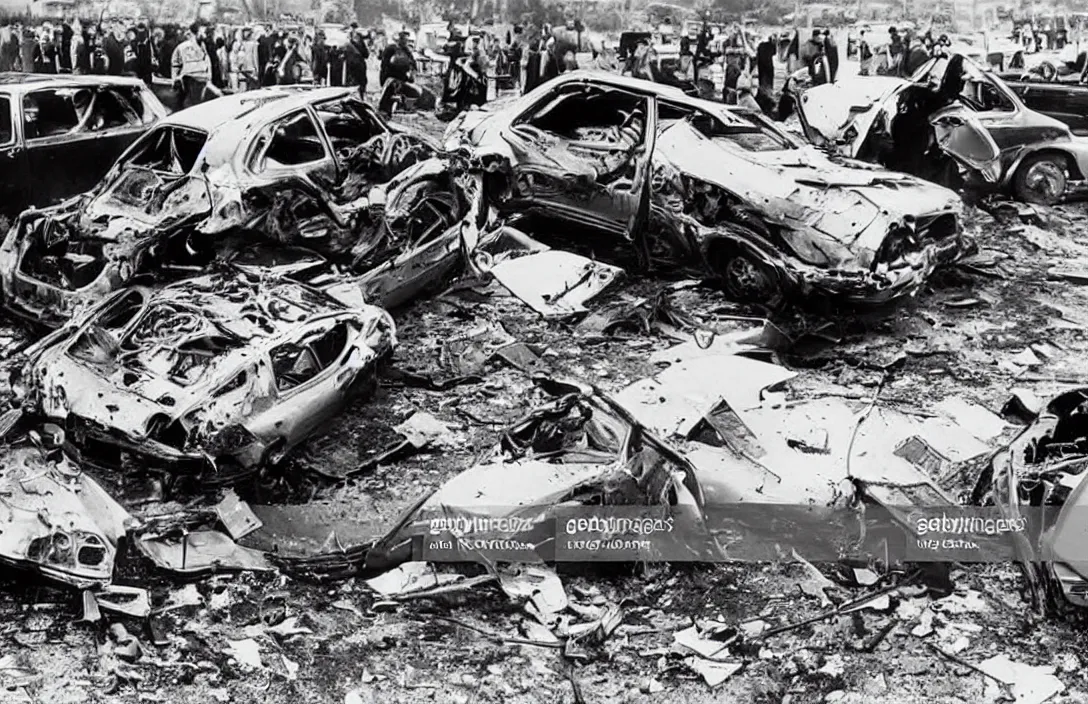 Image similar to The deadliest car crash, no survivors, news photo