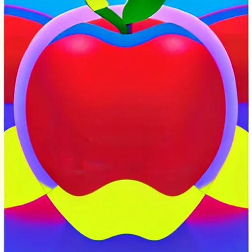 Image similar to apple by shusei nagaoka, kaws, david rudnick, airbrush on canvas, pastell colours, cell shaded, 8 k