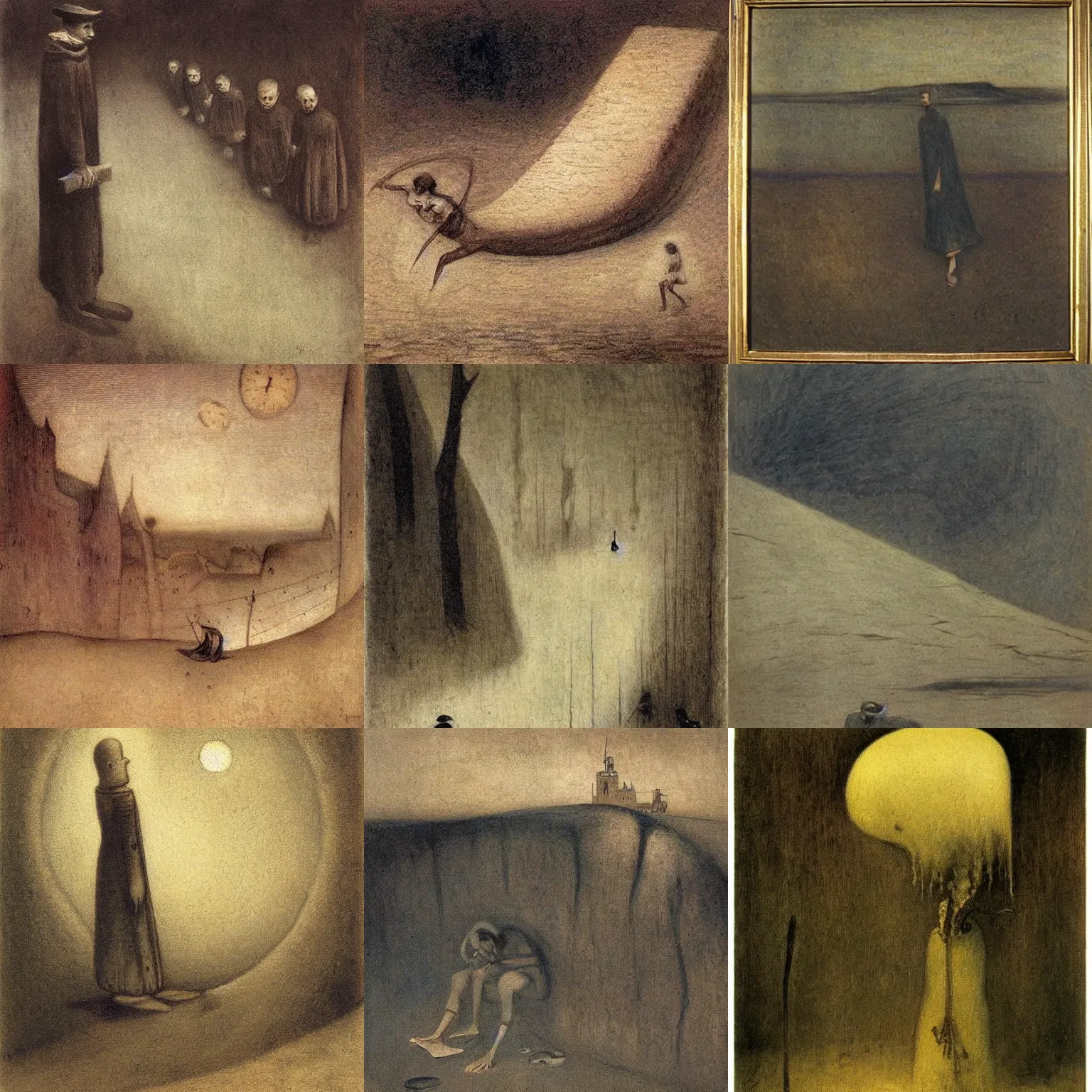 Prompt: a beautiful oil painting by Alfred Kubin