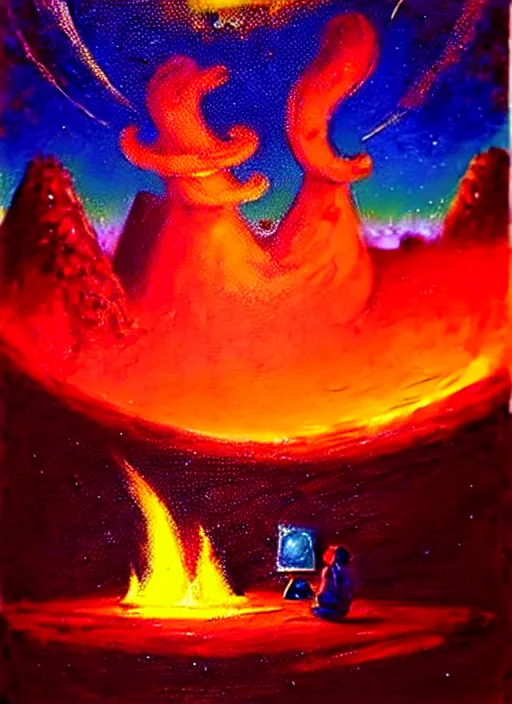 Image similar to camp fire by paul lehr