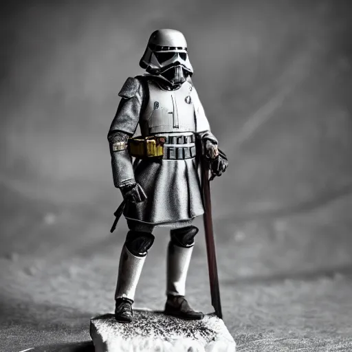 Image similar to imperial german stormtrooper, 8 k, shallow depth of field, moody lighting, cinematic lighting,