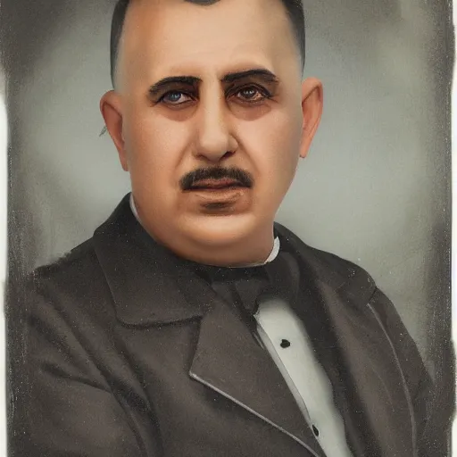 Image similar to matte portrait painting of boyko borissov