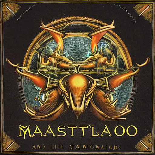 Image similar to financial models and economical graphs as Mastodon Album Art Cover