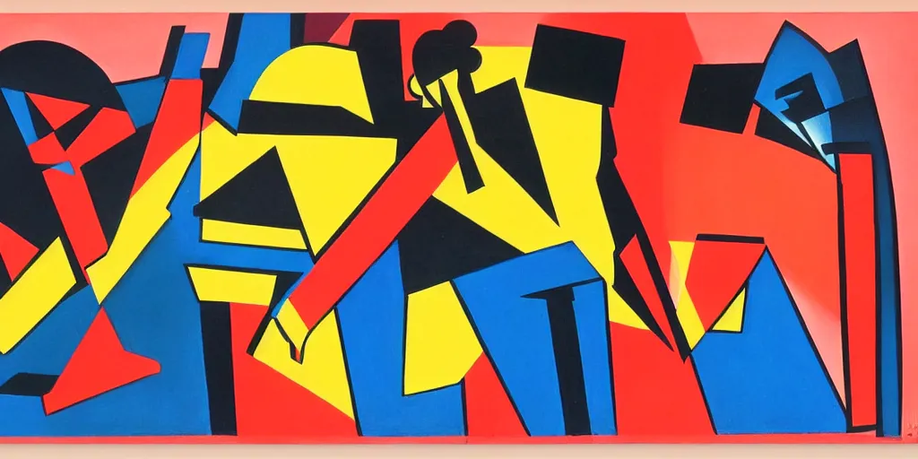 Image similar to A new painting by Fortunato Depero