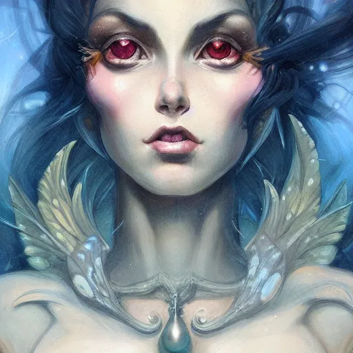 Image similar to a portrait in the style of anna dittmann and donato giancola and peter mohrbacher.