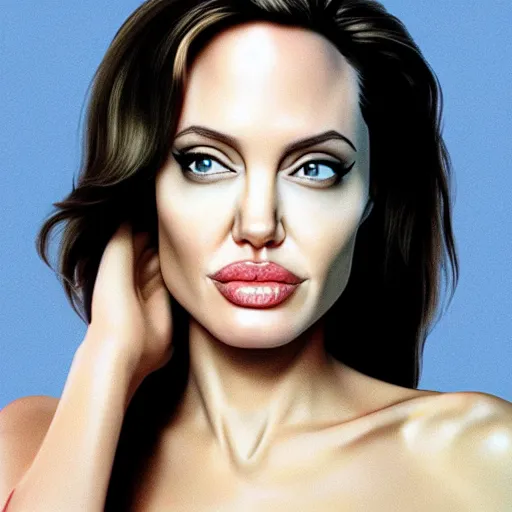 Image similar to angelina jolie made of jell - o