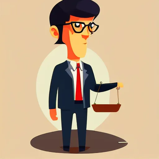 Image similar to a 2 d lawyer character, vector art, digital art, portrait, 4 k, 8 k, sharp focus, smooth, illustration, concept art, design