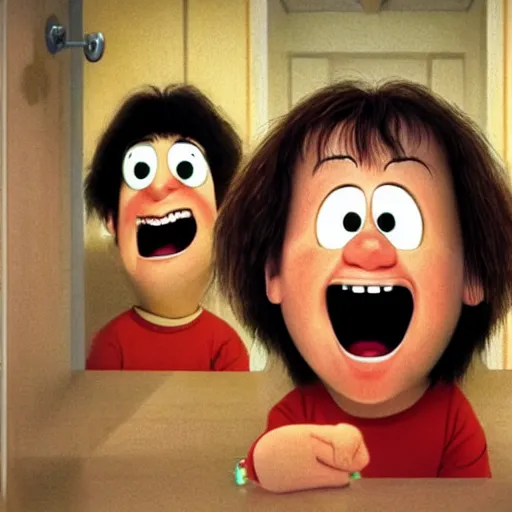 Prompt: the shining in pixar style