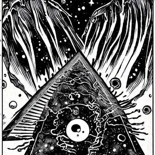 Image similar to a frame from a cosmic horror manga, in the style of junji ito