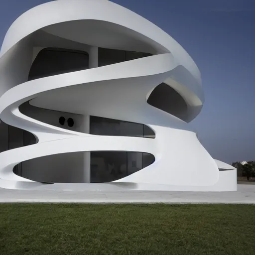 Image similar to house designed by zaha hadid