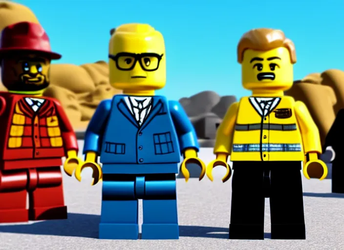 Prompt: film still of breaking bad as a lego movie, 4 k