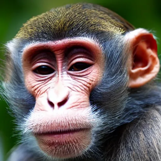 Image similar to monkey with a dum dum face