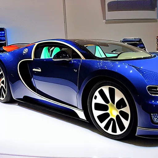 Image similar to A Bugatti Tesla hybrid