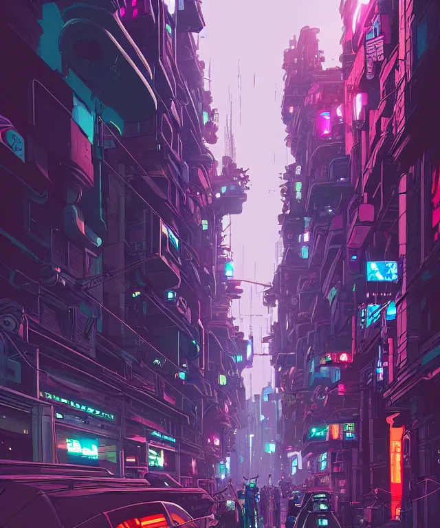 Image similar to a street view of a cyberpunk city, fantasy, elegant, digital painting, artstation, concept art, matte, sharp focus, illustration, art by josan gonzalez